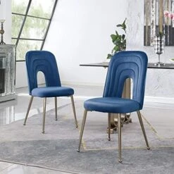 GNIXUU Dinner Chairs Set Of 2, Mid-Century Modern Velvet Upholstered Dining Chair With Metal Legs For Kitchen, Dining, Living, Guest, Bed Room Side Chair(Gray) 25 GNIXUU Dinner Chairs Set Of 2, Mid-Century Modern Velvet Upholstered Dining Chair With Metal Legs For Kitchen, Dining, Living, Guest, Bed Room Side Chair(Gray) -Songmics Furniture Shop 51BhYWZX0tL. AC