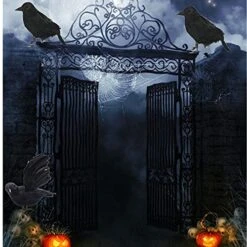 Jylucky 6 Pack Realistic Black Feathered Crow Bird, Halloween Artificial Handmade Feathered Crows, Scary Fly And Stand Lifelike Ravens Birds For Halloween Party Outdoors And Indoors Decoration -Songmics Furniture Shop 51Bqv3AZZaS