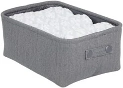 MDesign Narrow Fabric Storage Bin Basket With Handles For Bathroom Closet, Vanity, Cabinet, Cubby, Countertop, Tall Slim Baskets For Towels, Toilet Tissue, Crane Collection - Light Gray 19 MDesign Narrow Fabric Storage Bin Basket With Handles For Bathroom Closet, Vanity, Cabinet, Cubby, Countertop, Tall Slim Baskets For Towels, Toilet Tissue, Crane Collection - Light Gray -Songmics Furniture Shop 51BxoUwdxjL. AC