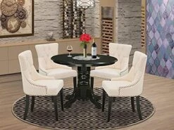 East West Furniture SHFR5-BLK-02 Dining Table Set, 5-Piece -Songmics Furniture Shop 51C S6 ouvS. AC