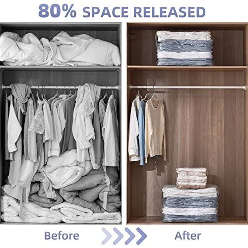 TAILINK 6 Pack Vacuum Storage Bags Space Saver Cube Vacuum Sealer Bags Large (3 Medium, 3 Large) Save 80% Space Vacuum Bags For Comforters Blanket Clothes Bedding Space Bags Vacuum Storage Bags 4 TAILINK 6 Pack Vacuum Storage Bags Space Saver Cube Vacuum Sealer Bags Large (3 Medium, 3 Large) Save 80% Space Vacuum Bags For Comforters Blanket Clothes Bedding Space Bags Vacuum Storage Bags - Image 4