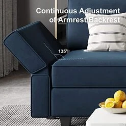 Belffin Modular Velvet Sectional Sofa With Storage Seat Oversized U Shaped Couch With Reversible Chaise Sofa Set With Ottoman Blue -Songmics Furniture Shop 51CDMZAJPrL