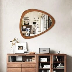 WallBeyond 30.5" H X 19.5" W Asymmetrical Decor Irregular Accent Wall Mirror For Entryway, Hallway, Etc || Shape: Abstract & Unique Cobblestone, Vertical - 342104 -Songmics Furniture Shop 51CK6NtbFpL. AC