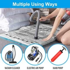 Vacuum Storage Bags 8 Pack(4Jumbo, 4Large), Premium Space Saver Bags For Clothes Duvets Blankets Pillows Comforters, Travel Storage. (8pack) (8 Pack) 10 Vacuum Storage Bags 8 Pack(4Jumbo, 4Large), Premium Space Saver Bags For Clothes Duvets Blankets Pillows Comforters, Travel Storage. (8pack) (8 Pack) -Songmics Furniture Shop 51CMPxunfgL