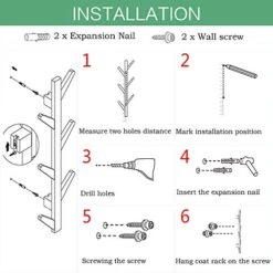 Foshan Coat Rack, Hat Rack Wall Mounted Bear Over 120 Lbs Goods Bamboo Material Closet Organizers For Coats Hats Bags Umbrella Scarves Used In Bedroom Bathroom -Songmics Furniture Shop 51CNK971V3L