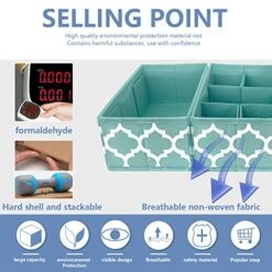 Homyfort Cosmetic Storage Basket Makeup Organizer, Multifunction DIY Adjustable Brush Holder Organizer Box Bins For Vanity, Bathroom Counter Or Dresser, Set Of 3 Blue 14 Homyfort Cosmetic Storage Basket Makeup Organizer, Multifunction DIY Adjustable Brush Holder Organizer Box Bins For Vanity, Bathroom Counter Or Dresser, Set Of 3 Blue -Songmics Furniture Shop 51CNKfJRLIL