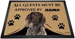 BAGEYOU All Guests Must Be Approved Doormat With My Love Dog Cat Welcome Floor Mat Custom Name 27.5" X 17.7" -Songmics Furniture Shop 51CvWs2RNmL. AC 1