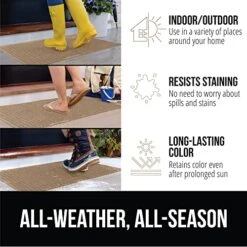 Gorilla Grip Ultra Absorbent Moisture Guard Doormat, Absorbs Up To 1.7 Cups Of Water, Stain And Fade Resistant, Spiked Rubber Backing, All Weather Mats Capture Dirt, Indoor Outdoor, 29x17, Beige -Songmics Furniture Shop 51Dp7bO0uoL