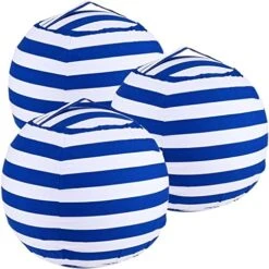 2-pack Stuffed Animal Storage Bean Bags For Kids Room Empty Animal Beanbag Chair Covers Only Without Filling Small Storage Bags For Toddlers, Children, Boys, Girls Room Decor, White Grey Blue Stripes -Songmics Furniture Shop 51DxxWDXs L. AC