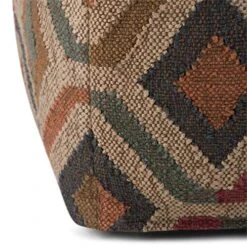 SIMPLIHOME Johanna Square Pouf, Footstool, Upholstered In Kilim Patterned Jute, For The Living Room, Bedroom And Kids Room, Transitional, Boho -Songmics Furniture Shop 51E2r2YQAoL