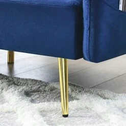 ANYTEC Futon Sofa Bed/Couch, 78" Velvet Futon Sofa Bed W/Adjustable Backrests And Armrests, Foldable Modern Loveseat With Storage Bags For Compact Small Space, Dorm, Living Room, Office (Navy) 14 ANYTEC Futon Sofa Bed/Couch, 78" Velvet Futon Sofa Bed W/Adjustable Backrests And Armrests, Foldable Modern Loveseat With Storage Bags For Compact Small Space, Dorm, Living Room, Office (Navy) -Songmics Furniture Shop 51E9o7bd01L