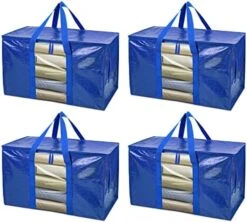 BALEINE 6-Pack Oversized Moving Bags With Reinforced Handles, Heavy-Duty Storage Tote For Clothes, Moving Supplies (Clear, 6-Pack) -Songmics Furniture Shop 51EAaGmjiUL. AC