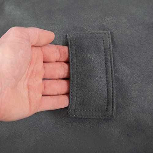 Lumaland Luxury Microsuede Outer Cover For Bean Bags Machine Washable 6-Foot Bean Bag Cover With Inlay In Dark Grey Cover And Inlay ONLY 3 Lumaland Luxury Microsuede Outer Cover For Bean Bags Machine Washable 6-Foot Bean Bag Cover With Inlay In Dark Grey Cover And Inlay ONLY - Image 3