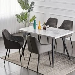 KEIVVAKN Velvet Dining Chairs Set Of 4 Green Velvet Upholstered Chairs For Dining Room Modern Tufted Dining Chair With Arms -Songmics Furniture Shop 51EWl4q WDS. AC