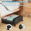 Under Bed Storage, Under The Bed Storage Containers With Wheels, Under Bed Shoe Storage Organizer With Storage Bags, Rolling Underbed Storage Containers For Bedroom Clothes Shoes Blankets (2 Pack, Black)