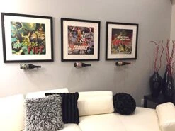 VintageView Vino Pins – Metal Wall Mounted Wine Bottle Rack For Drywall Or Wood Surfaces - Stylish Modern Wine Storage With Label Forward Design (Milled Aluminium, 1 Bottle) -Songmics Furniture Shop 51EZL7H2IjL