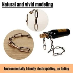 Tabletop Single Wine Bottle Holder - Creative Suspending Chain Rack For Wine Lovers. Display And Enjoy Your Wines In Novelty Gift For Kitchen/Home Table Decor, Perfect Wine Accessory -Songmics Furniture Shop 51EcMTrhv2L