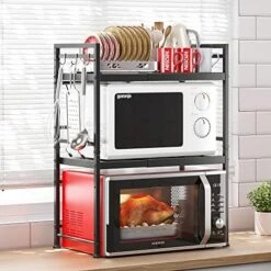 KITCSTI Microwave Oven Rack,Expandable Microwave Shelf For Kitchen Counter,2 Tiers Microwave Stand Countertop Organizer For Kitchen Counter 15 KITCSTI Microwave Oven Rack,Expandable Microwave Shelf For Kitchen Counter,2 Tiers Microwave Stand Countertop Organizer For Kitchen Counter -Songmics Furniture Shop 51EfvyuNyVL. AC