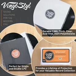 Vinyl Styl Protective Outer Record Sleeves - 100 Pack -Songmics Furniture Shop 51EmFF1SaQL