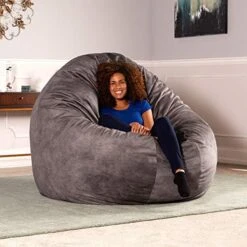 Jaxx 6 Foot Cocoon - Large Bean Bag Chair For Adults, Charcoal -Songmics Furniture Shop 51Emx2AxDSL. AC