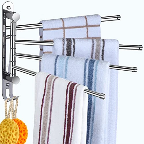 Swivel Towel Rack For Bathroom OHIYO 14inch 4 Arm Swing Out Towel Rack Wall Mounted SUS304 Stainless Steel Space Saving Swing Arm Towel Rack Towel Holder For Bathroom 1 Swivel Towel Rack For Bathroom OHIYO 14inch 4 Arm Swing Out Towel Rack Wall Mounted SUS304 Stainless Steel Space Saving Swing Arm Towel Rack Towel Holder For Bathroom