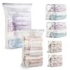 Vacuum Storage Bags Jumbo Cube 6 Pack, Space Saver Bags Extra Large Vacuum Seal Bags For Comforters Blankets Clothes (3 Jumbo 3 Medium), Closet Organizers And Storage Bags Vacuum Sealed