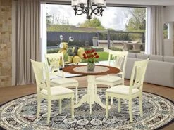 East West Furniture DLPL3-SBR-W Dining Table Set -Songmics Furniture Shop 51EzBUx I7L. AC