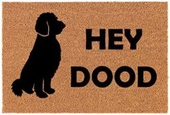 Coir Doormat Front Door Mat New Home Closing Housewarming Gift Hey Dood Doodle Dog Funny (30" X 18" Standard) -Songmics Furniture Shop 51F 2em2qL. AC 1
