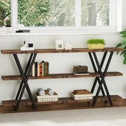 Tribesigns Sofa Table, 70.9 Inch 3 Tier Extra Long Console Table With Storage Shelves For Entryway Living Room, Rustic Brown Black 8 Tribesigns Sofa Table, 70.9 Inch 3 Tier Extra Long Console Table With Storage Shelves For Entryway Living Room, Rustic Brown Black -Songmics Furniture Shop 51FApQE2mkL