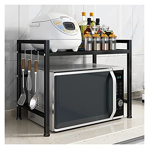 Microwave Oven Rack 2 Tier Extendable Microwave Oven Rack Heavy Duty Microwave Stand Shelf Free Standing Kitchen Countertop Organiser Rack With Hooks Kitchen Storage Rack 1 Microwave Oven Rack 2 Tier Extendable Microwave Oven Rack Heavy Duty Microwave Stand Shelf Free Standing Kitchen Countertop Organiser Rack With Hooks Kitchen Storage Rack