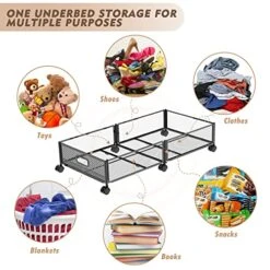Under Bed Storage, Upgraded 31.5" Large Under Bed Storage With Wheels, Tool-free Assembly Metal Foldable Under Bed Drawers On Wheels For Shoes, Clothes, Toys, Blankets - Solution For Home Organization 9 Under Bed Storage, Upgraded 31.5" Large Under Bed Storage With Wheels, Tool-free Assembly Metal Foldable Under Bed Drawers On Wheels For Shoes, Clothes, Toys, Blankets - Solution For Home Organization -Songmics Furniture Shop 51FO9Z1pMNL