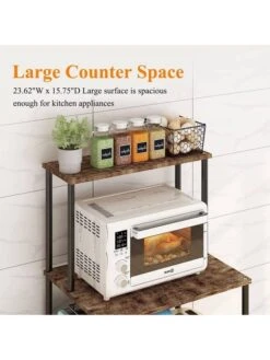 Four Layer Kitchen Baker Rack, Vertical Microwave Oven Rack, Kitchen Storage Rack With Wheels, Suitable For Kitchens And Restaurants 9 Four Layer Kitchen Baker Rack, Vertical Microwave Oven Rack, Kitchen Storage Rack With Wheels, Suitable For Kitchens And Restaurants -Songmics Furniture Shop 51FWqIjfzHL