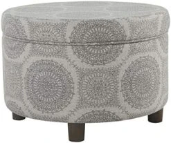 Homepop Home Decor | Upholstered Round Storage Ottoman | Ottoman With Storage For Living Room & Bedroom (Black Geo) 19 Homepop Home Decor | Upholstered Round Storage Ottoman | Ottoman With Storage For Living Room & Bedroom (Black Geo) -Songmics Furniture Shop 51FcHNrSflL. AC