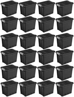 Sterilite 7.5 Gallon Stackable Rugged Industrial Storage Tote Containers With Gray Latching Clip Lids For Garage, Attic, Or Worksite, Black (6 Pack) 25 Sterilite 7.5 Gallon Stackable Rugged Industrial Storage Tote Containers With Gray Latching Clip Lids For Garage, Attic, Or Worksite, Black (6 Pack) -Songmics Furniture Shop 51FdcZxYyyL. AC