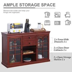 Erinnyees Storage Console Cabinet, Modern Kitchen Storage Sideboard With 2 Drawers And 2 Cabinets, Buffet Server Cabinet For Living Room, Entryway, Hallway, Brown… -Songmics Furniture Shop 51FfrK6YS1L