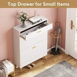 LITTLE TREE Shoe Cabinet With 2 Flip Drawers 10 LITTLE TREE Shoe Cabinet With 2 Flip Drawers -Songmics Furniture Shop 51Fi8KvDxdL