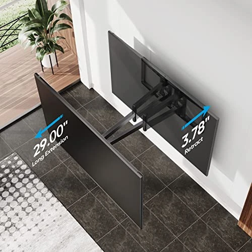 Pipishell TV Wall Mount Bracket Full Motion For 50-90 Inch OLED QLED Flat Curved TV With 29 Inch Extension Articulating Arm Swivel Tilt Level, Max VESA 800x400mm Up To 132 Lbs Fits 16/18/24 Inch Studs 2 Pipishell TV Wall Mount Bracket Full Motion For 50-90 Inch OLED QLED Flat Curved TV With 29 Inch Extension Articulating Arm Swivel Tilt Level, Max VESA 800x400mm Up To 132 Lbs Fits 16/18/24 Inch Studs - Image 2