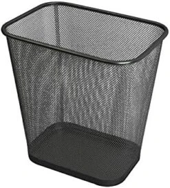 Ybmhome Steel Mesh Rectangular Open Top Waste Basket Bin Trash Can For Office Home 8x12x12 Inches 1103s (1, Black)