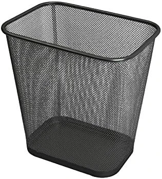 Ybmhome Steel Mesh Rectangular Open Top Waste Basket Bin Trash Can For Office Home 8x12x12 Inches 1103s (1, Black) 1 Ybmhome Steel Mesh Rectangular Open Top Waste Basket Bin Trash Can For Office Home 8x12x12 Inches 1103s (1, Black)