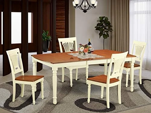 East West Furniture DOPL7-BCH-W Dining Set, 7 Pieces 7 East West Furniture DOPL7-BCH-W Dining Set, 7 Pieces - Image 7