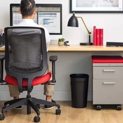 IRIS USA 6 Gallon / 24 Quart Plastic Wastebasket Trash Cans For Home, Office, Bedroom, Bathroom, Made With Recycled Materials, Black, 2-Pack 20 IRIS USA 6 Gallon / 24 Quart Plastic Wastebasket Trash Cans For Home, Office, Bedroom, Bathroom, Made With Recycled Materials, Black, 2-Pack -Songmics Furniture Shop 51GKqzI0lCL