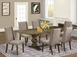 East West Furniture LAFL11-87-16 Dinner Table Set, Large 23 East West Furniture LAFL11-87-16 Dinner Table Set, Large -Songmics Furniture Shop 51GR7Yh1W9S. AC