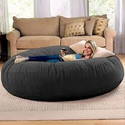 Jaxx 6 Foot Cocoon - Large Bean Bag Chair For Adults, Charcoal -Songmics Furniture Shop 51Gbf32uGML. AC