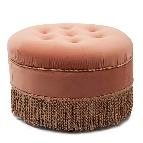 Jennifer Taylor Home Yolanda Ottoman, Orange Small 1 Jennifer Taylor Home Yolanda Ottoman, Orange Small
