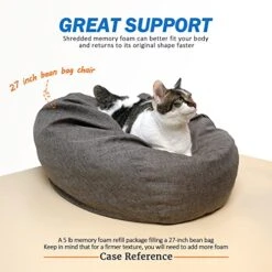 Amorstra Bean Bag Filler Shredded Memory Foam Filling 10 Pounds, Pillow Stuffing Bean Bag Refill Material For Pouf Ottoman Couch Cushion Dog Bed Stuffed Animals And Art Crafts - Blue -Songmics Furniture Shop 51Gne25MCQL