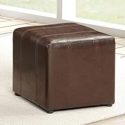 AC Pacific Leather 2 Side Ottomans Storage Bench With, Brown -Songmics Furniture Shop 51Gs9QlWaWL
