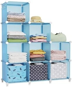 HOMIDEC Closet Organizer, 9-Cube Closet Organizers And Storage, Portable Closet Storage Shelves, Closet Organizers And Storage Shelves, Clothes Storage Organizer For Garment Racks, Closet, Wardrobe -Songmics Furniture Shop 51H9n2CEtXL. AC