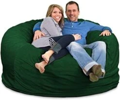 ULTIMATE SACK 6000 (6 Ft.) Bean Bag Chair Cover In Multiple Colors: Cover ONLY. (6000, Navy Suede) -Songmics Furniture Shop 51HAFHfpEtL. AC