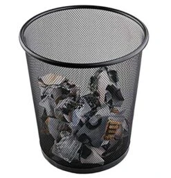 LAWEI 4 Pack Trash Can Mesh Round Open Top Wastebasket - 2.5 Gallon Recycling Bins Garbage Waste Baskets For Office Home -Songmics Furniture Shop 51HPKOrdEoL