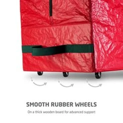Zober Rolling Large Christmas Tree Storage Bag - Fits Artificial Disassembled Trees, Durable Handles & Wheels For Easy Carrying And Transport - Tear/Waterproof Polyethylene Plastic Duffle Bag (9 Ft., Red) 13 Zober Rolling Large Christmas Tree Storage Bag - Fits Artificial Disassembled Trees, Durable Handles & Wheels For Easy Carrying And Transport - Tear/Waterproof Polyethylene Plastic Duffle Bag (9 Ft., Red) -Songmics Furniture Shop 51Hbmp2ZhpL